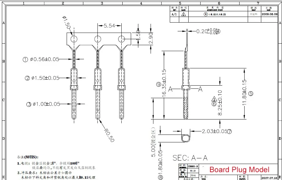 DB 1mm pins