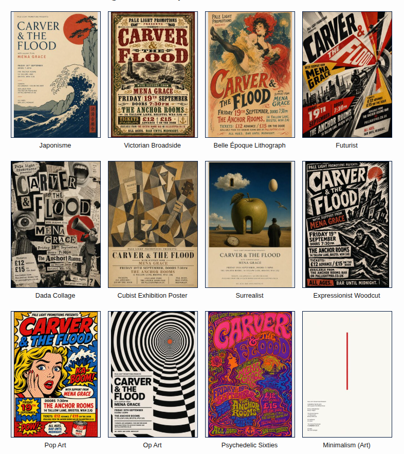 Poster prompts